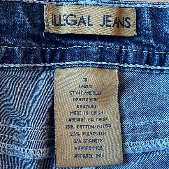 Y2K illegal jeans studded low rise capris - Picture 7 of 12